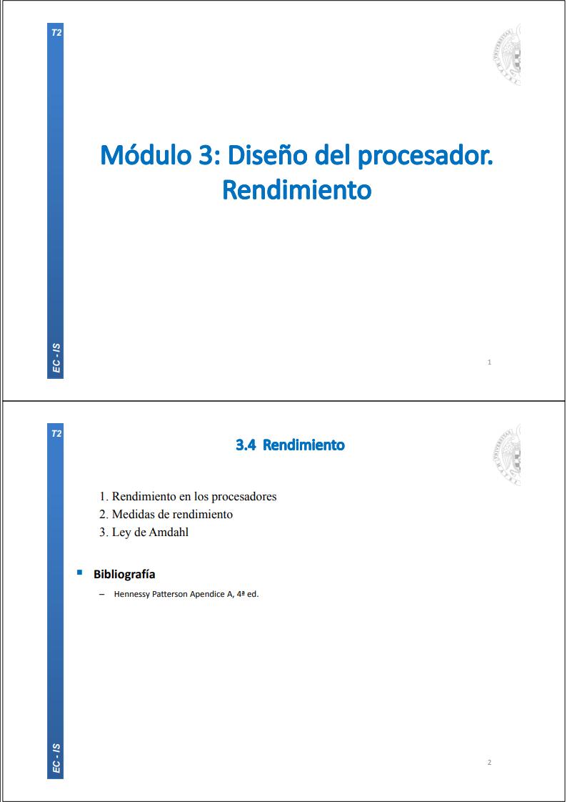 Imágen de pdf Módulo 3: Diseño del procesador. Rendimiento